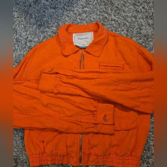 Cartonnier Orange Utility Jacket with Sporty Cropped Fit - Picture 5 of 8